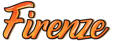 Font design for Firenze illustrationのイラスト素材