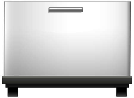 Refridgerator on white background illustrationのイラスト素材