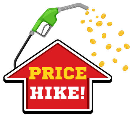 Price Hike  design with arrow illustrationのイラスト素材