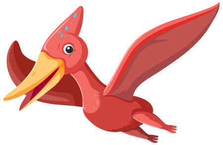 Cute Pterosaurs Dinosaur Cartoon illustrationのイラスト素材
