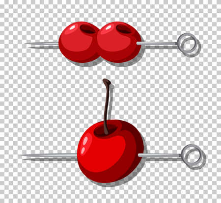 Cocktail skewer or cocktail stick isolated illustrationのイラスト素材