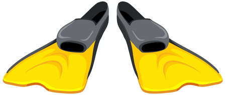 A pair of diving fins illustrationのイラスト素材