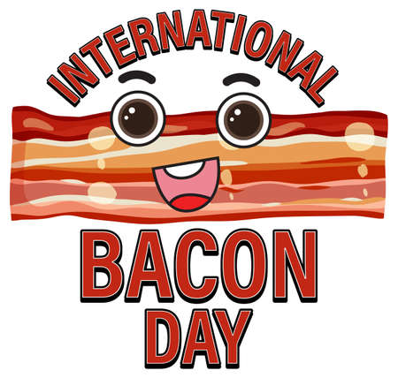 International bacon day poster template illustrationのイラスト素材