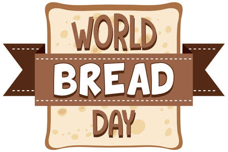 World bread day banner design illustrationのイラスト素材