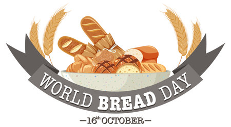 World bread day poster template illustrationのイラスト素材