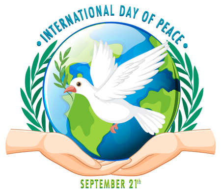 International Day of Peace Banner Design illustrationのイラスト素材