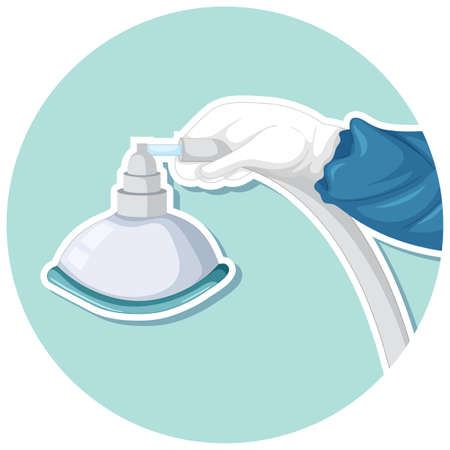 Anesthesia mask isolated vector illustrationのイラスト素材