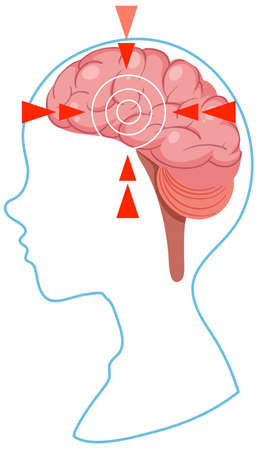 Human brain isolated vector illustrationのイラスト素材