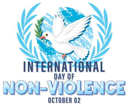 International Day of Non-Violence Poster Design illustrationのイラスト素材