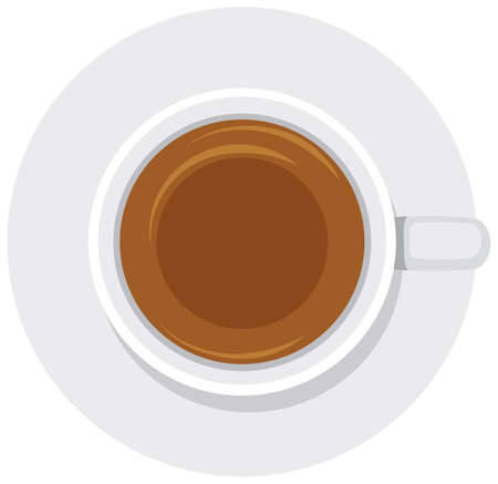 Top view of coffee cup illustrationのイラスト素材