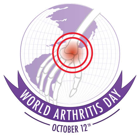 World Arthritis Day Poster Design illustrationのイラスト素材