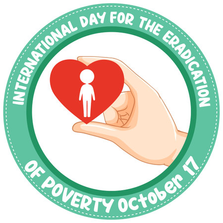International day for the eradication of poverty illustrationのイラスト素材