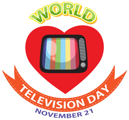 World Television Day Logo Design illustrationのイラスト素材