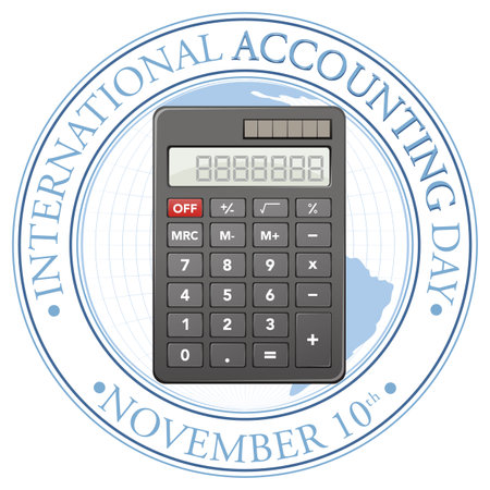 International Accounting Day Poster Design illustrationのイラスト素材