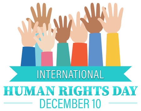 International Human Rights Day Banner Design illustrationのイラスト素材