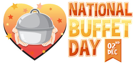 National Buffet Day icon illustrationのイラスト素材