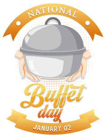 National Buffet Day icon illustrationのイラスト素材