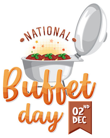 National Buffet Day icon illustrationのイラスト素材