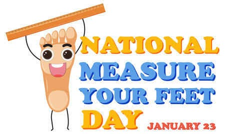 National Measure Your Feet Day Banner Design illustrationのイラスト素材