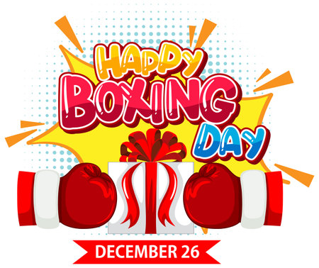 Boxing day banner design illustrationのイラスト素材