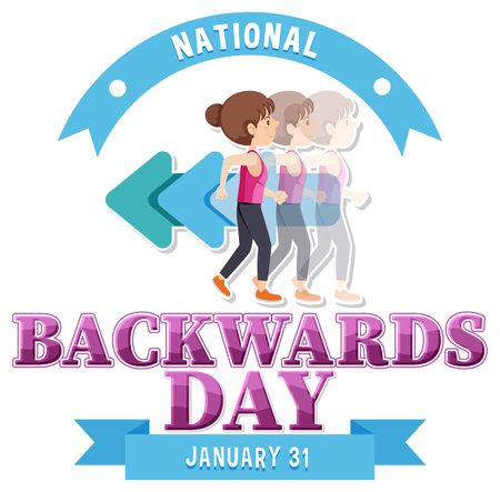 National backward day banner design illustrationのイラスト素材