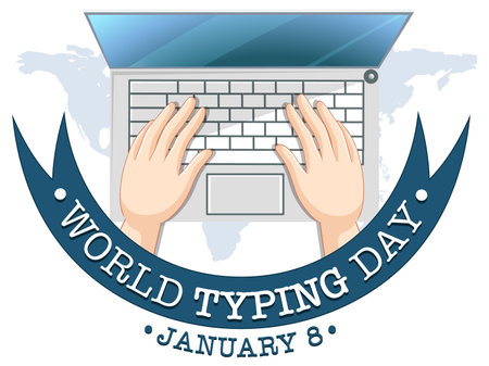 World Typing Day Banner Design illustrationのイラスト素材