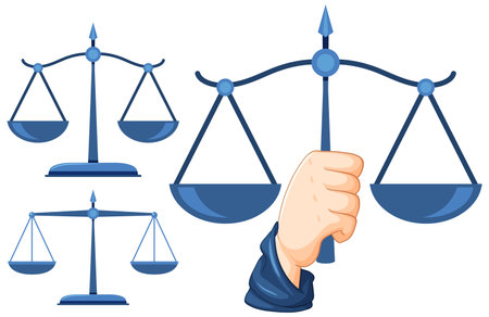 Legal justice balance scale icon illustrationのイラスト素材