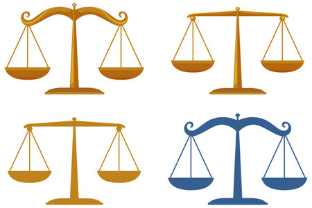 Legal justice balance scale icon illustrationのイラスト素材
