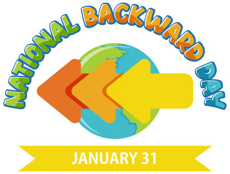 National backward day banner design illustrationのイラスト素材