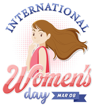 International women day logo illustrationのイラスト素材