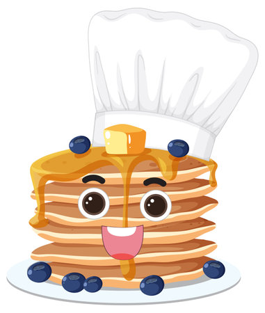 National Blueberry Pancake Day Banner illustrationのイラスト素材