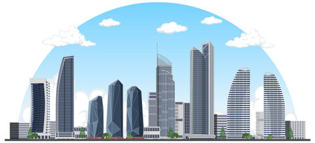 Gold Coast Australia Building Landmark illustrationのイラスト素材