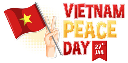 Vietnam Peace Day Banner illustrationのイラスト素材
