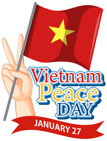 Vietnam Peace Day Banner illustrationのイラスト素材