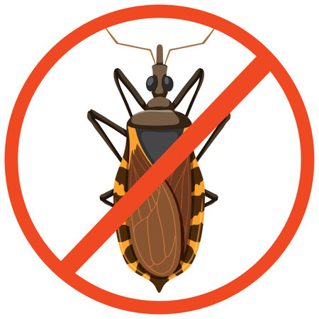 Kissing bug on white background illustrationのイラスト素材