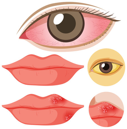 Jaundice disease vector concept illustrationのイラスト素材