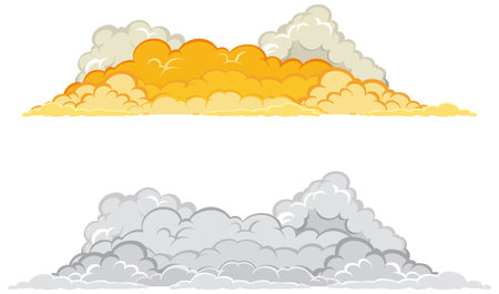 Explosion smoke on white background illustrationのイラスト素材