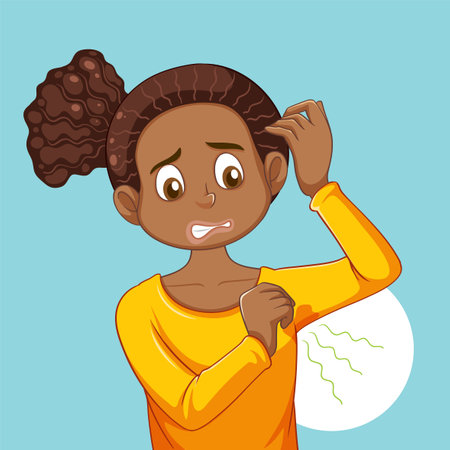 Teen Girl with Smelly Armpits illustrationのイラスト素材