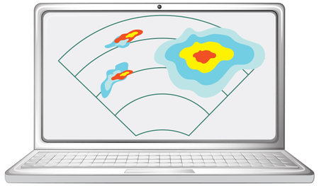 The weather radar inage illustrationのイラスト素材