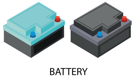 Battery Power Vector Concept illustrationのイラスト素材
