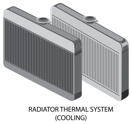 Radiator Thermal System (Cooling) Vector illustrationのイラスト素材