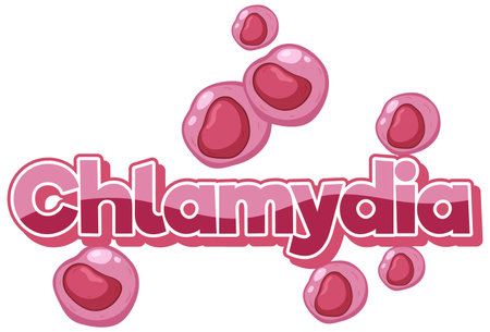 Chlamydia trachomatis virus on white background illustrationのイラスト素材