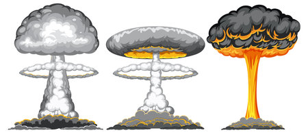 The Atomic Bomb Mushroom Cloud illustrationのイラスト素材
