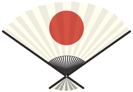Folding Japanese Fan Vector Design illustrationのイラスト素材