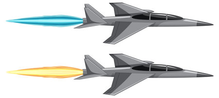 Set of Military Aircrafts illustrationのイラスト素材