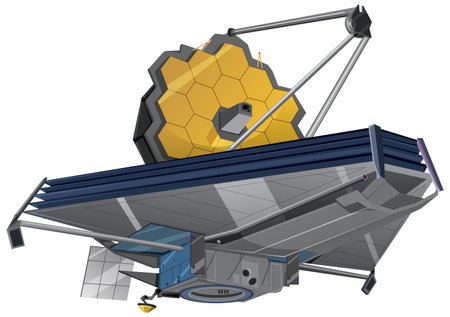 Space Telescope illustrationのイラスト素材