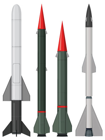 Set of Military Missiles illustrationのイラスト素材