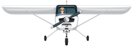 Single Engine Light Aircraft Vector illustrationのイラスト素材