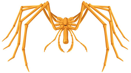 Giant sea spider cartoon isolated illustrationのイラスト素材