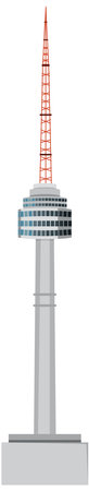N Seoul Tower or Namsan Tower Vector illustrationのイラスト素材